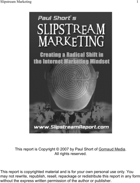 Product picture SlipStream Marketing